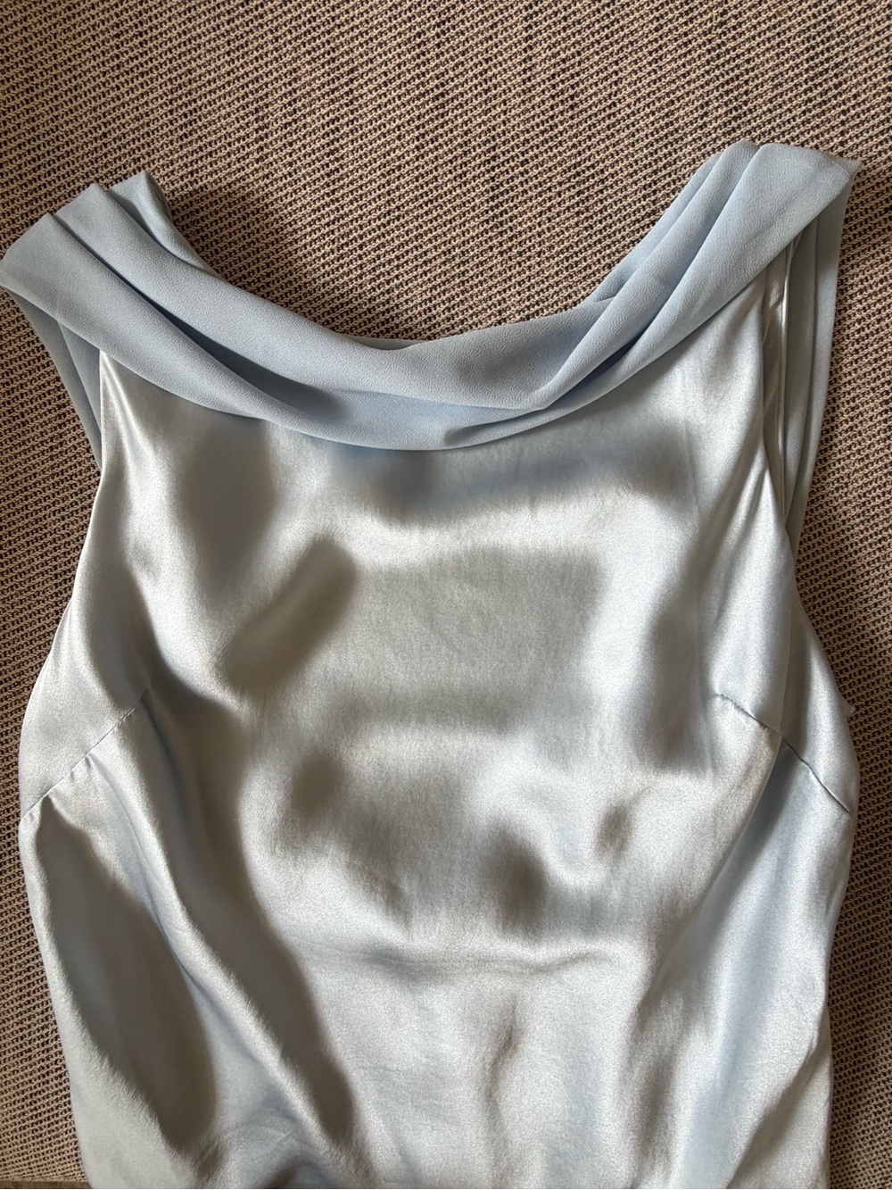 NEW Reformation Jonelle Silk Open Back Mini Dress Horizon Baby Blue | size XS - Picture 10 of 16